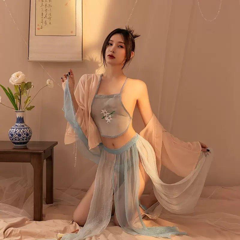 Perspective passion, national tide ancient style, Hanfu, no need to take off clothes, bellyband set - BabyFansBabyFans