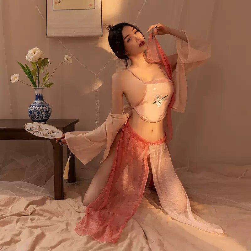 Perspective passion, national tide ancient style, Hanfu, no need to take off clothes, bellyband set - BabyFansBabyFans
