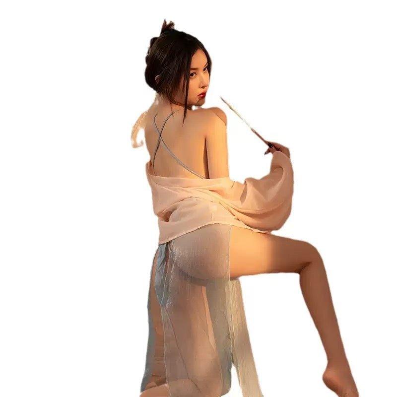 Perspective passion, national tide ancient style, Hanfu, no need to take off clothes, bellyband set - BabyFansBabyFans