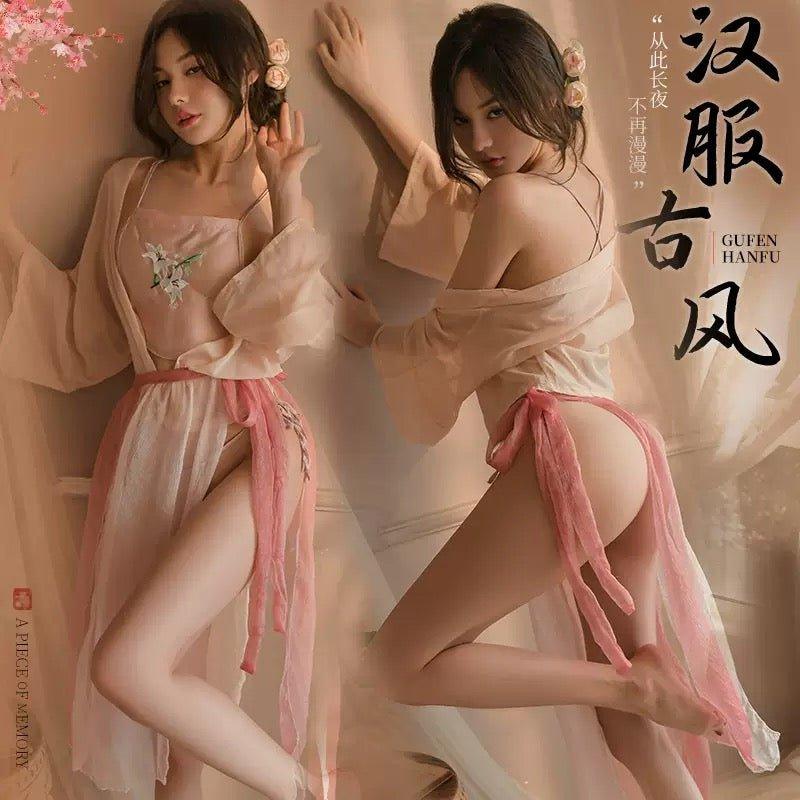 Sexy see - through, national trend ancient style, bellyband outer shirt sexy suit - BabyFansBabyFans