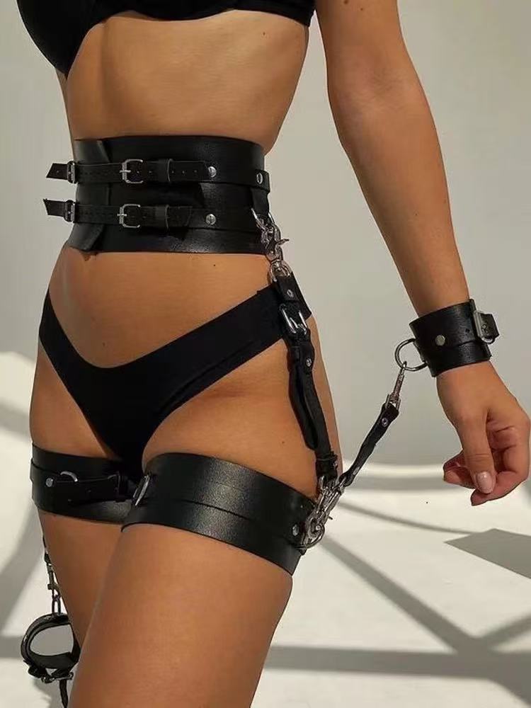 women sexy pu set belt - BabyFansBabyFans