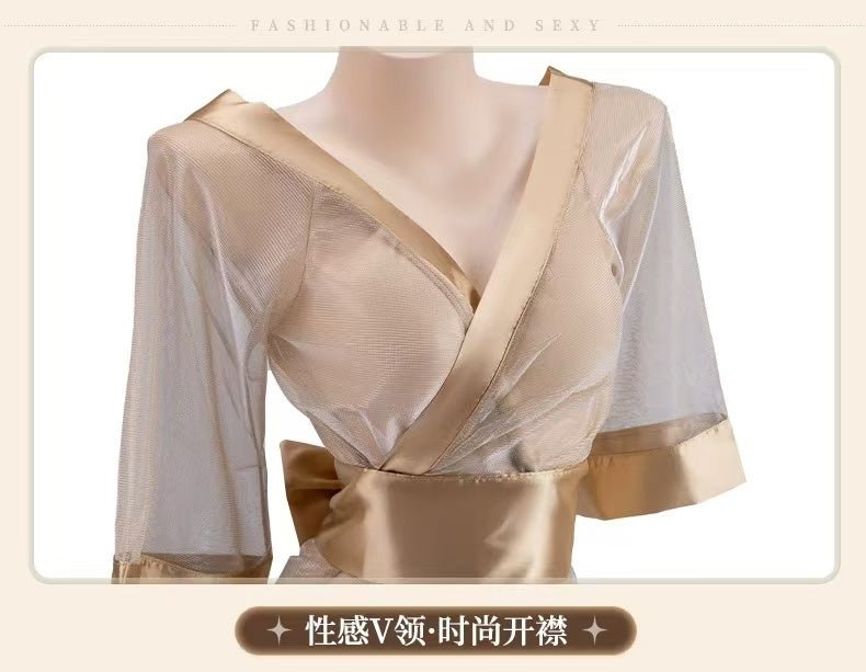 2025 New sexy perspective kimono pajamas - BabyFansBabyFans