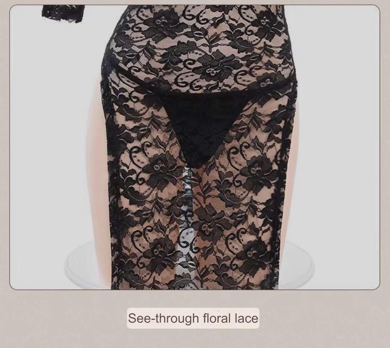 Black lace temptation, hot nightgown - BabyFansBabyFans