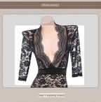 Black lace temptation, hot nightgown - BabyFansBabyFans