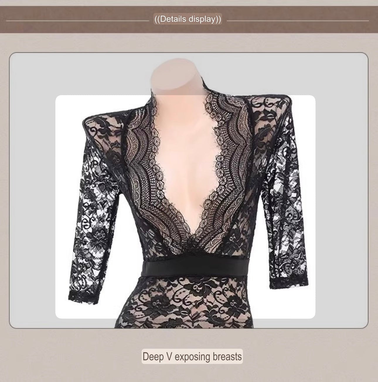 Black lace temptation, hot nightgown - BabyFansBabyFans