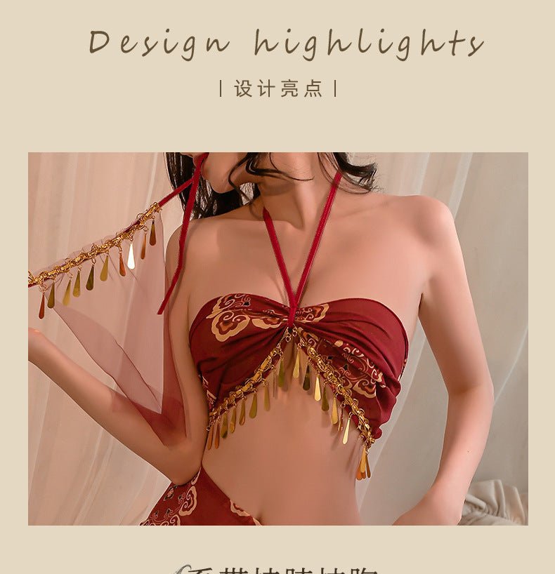 Dunhuang flying dancer gold - stamped tube top uniform - BabyFansBabyFans