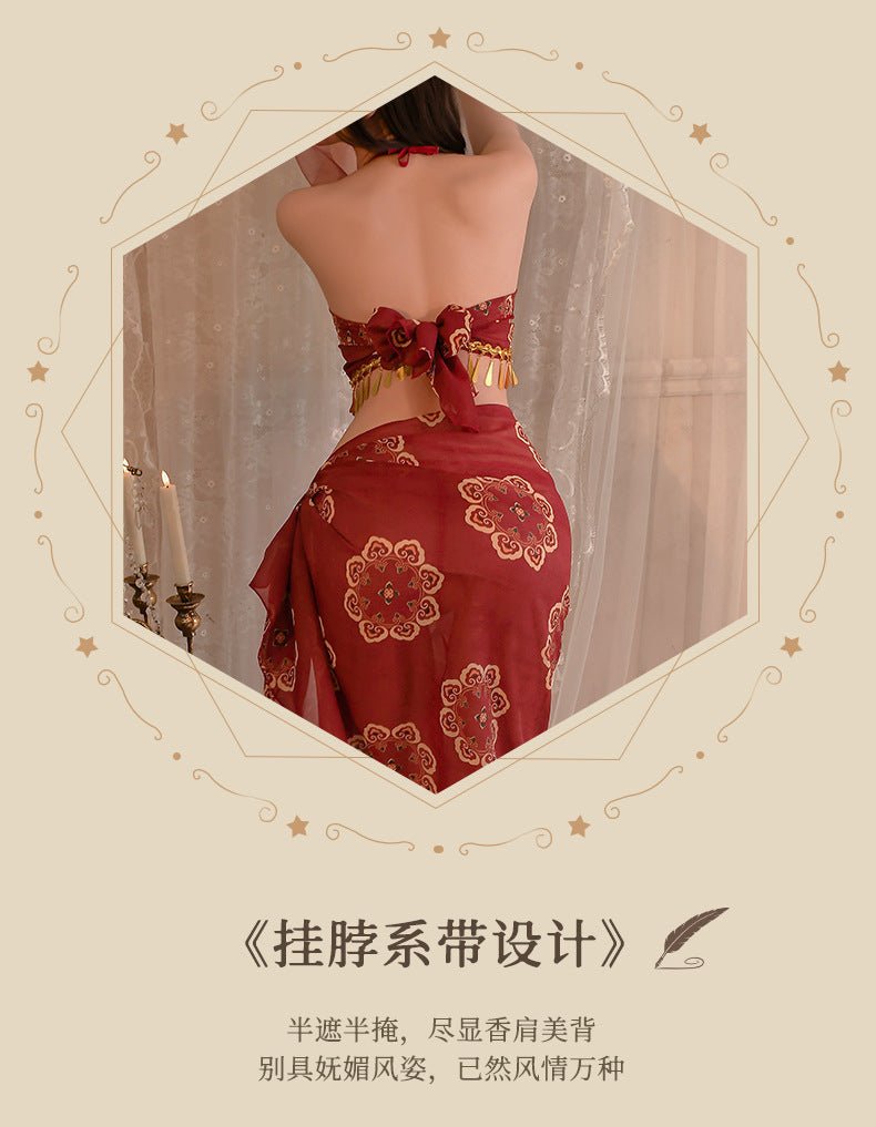 Dunhuang flying dancer gold - stamped tube top uniform - BabyFansBabyFans