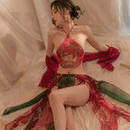 Dunhuang flying fairy, embroidered bellyband, ancient style, sexy uniform set - BabyFansBabyFans