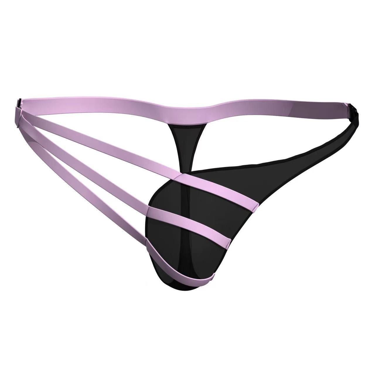 Men's single - sided hollow waistband thong - BabyFansBabyFans