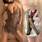 See - through flirting uniform sexy hot walk - away pajamas - BabyFansBabyFans
