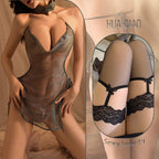 See - through flirting uniform sexy hot walk - away pajamas - BabyFansBabyFans