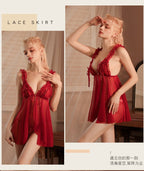 Sexy pajamas hollow straps see - through nightdress - BabyFansBabyFans